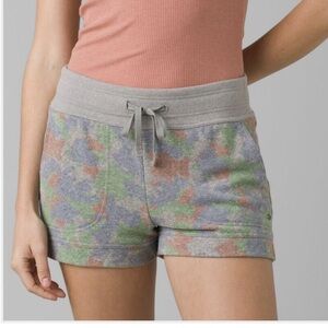 Prana Women Cozy Up Shorts Heather Grey Montage Size L Lounge Lightweight New
